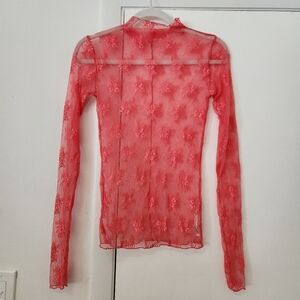 Sheer Pink Lace Top